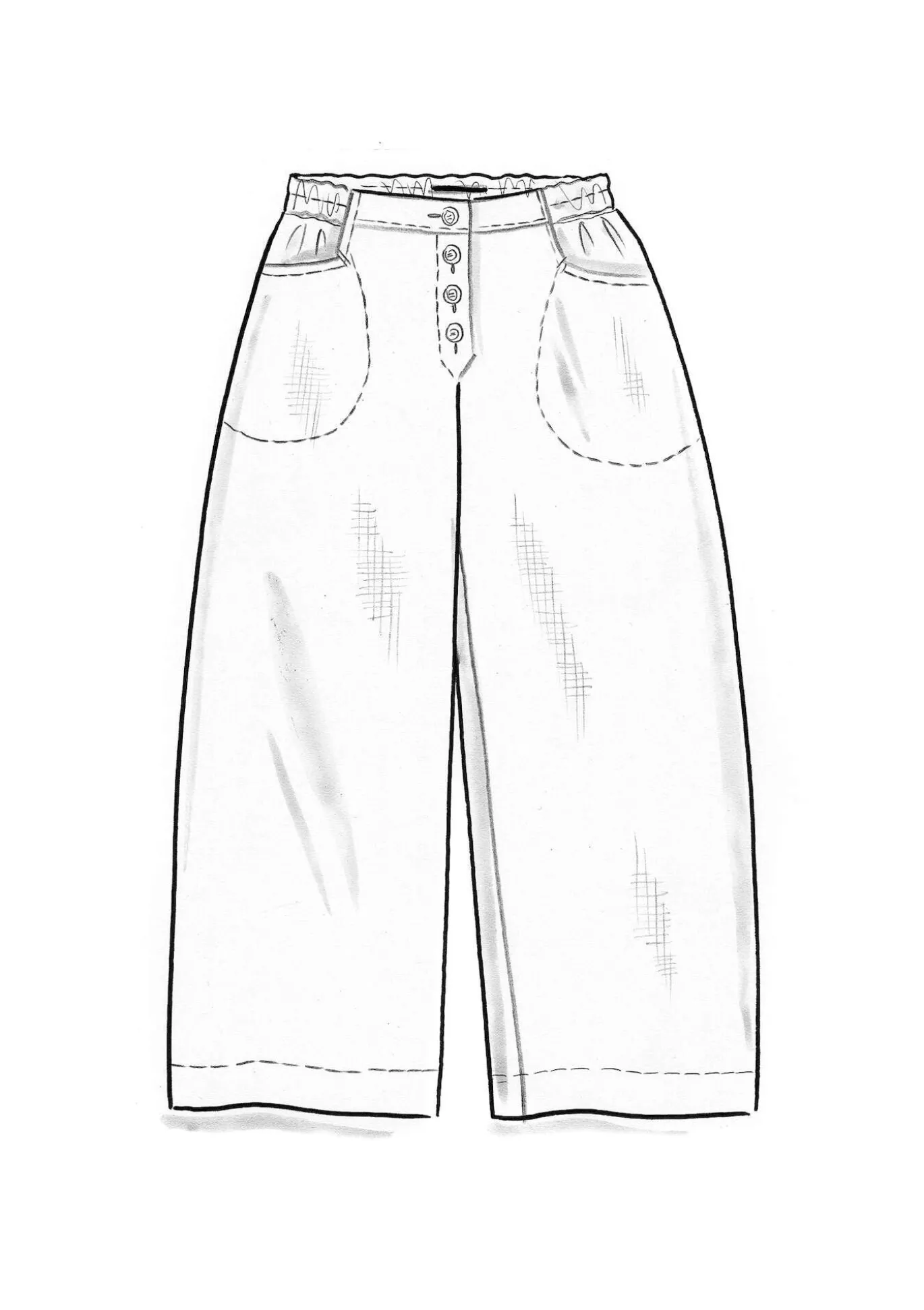 Webhose aus Leinen/Bio-Baumwolle