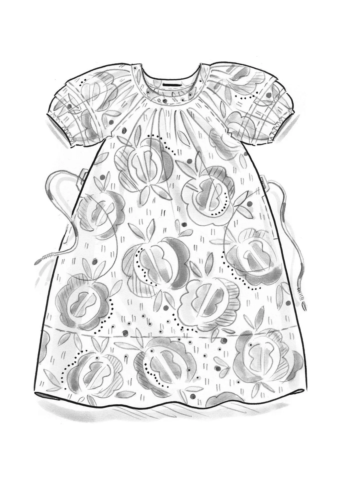 Webkleid „Great Rose“ aus Bio-Baumwolle/Seide