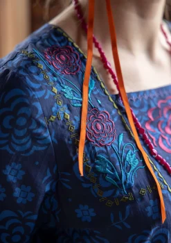 Webkleid „Kamelia“ aus Bio-Baumwolle/Seide