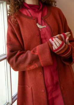 Wendemantel „Aria“ aus gefilztem Wollstrick